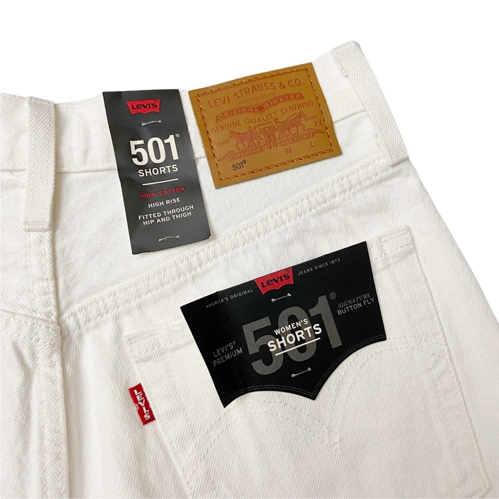 Levi's 501 Original Shorts Hi Rise Distressed Keep It Clean Size 26 NEW - Picture 5 of 8